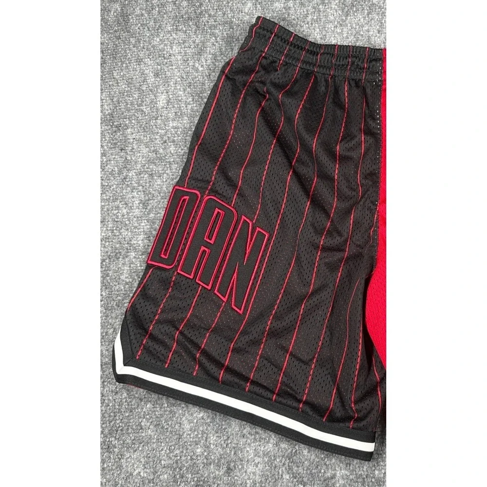 Jordan Boys 8-10Yrs Small Mesh Basketball Shorts Red Black Pinstripe NWT